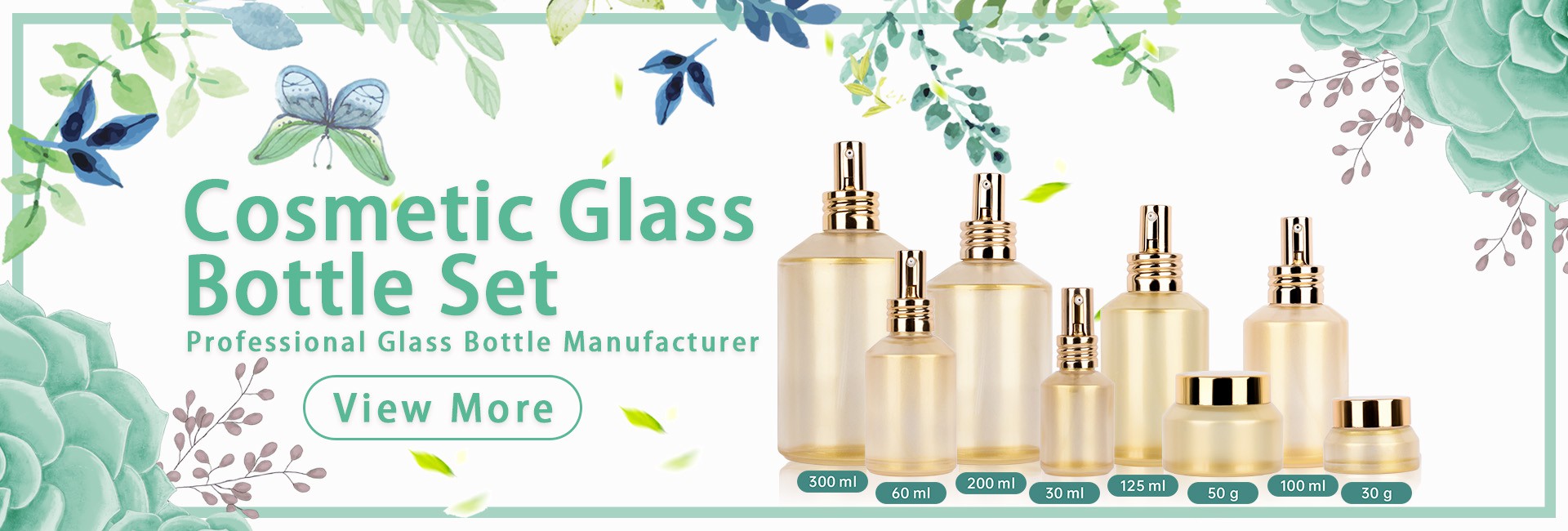 Customized exclusive glass bottle packaging
